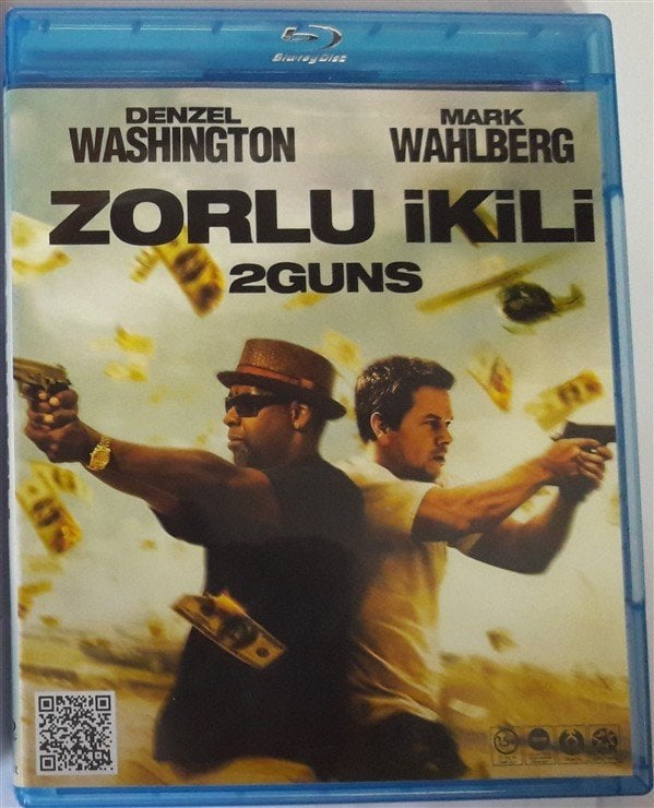 ZORLU İKİLİ - 2 GUNS - DENZEL WASHINGTON - MARK WAHLBERG - BLU-RAY 2.EL