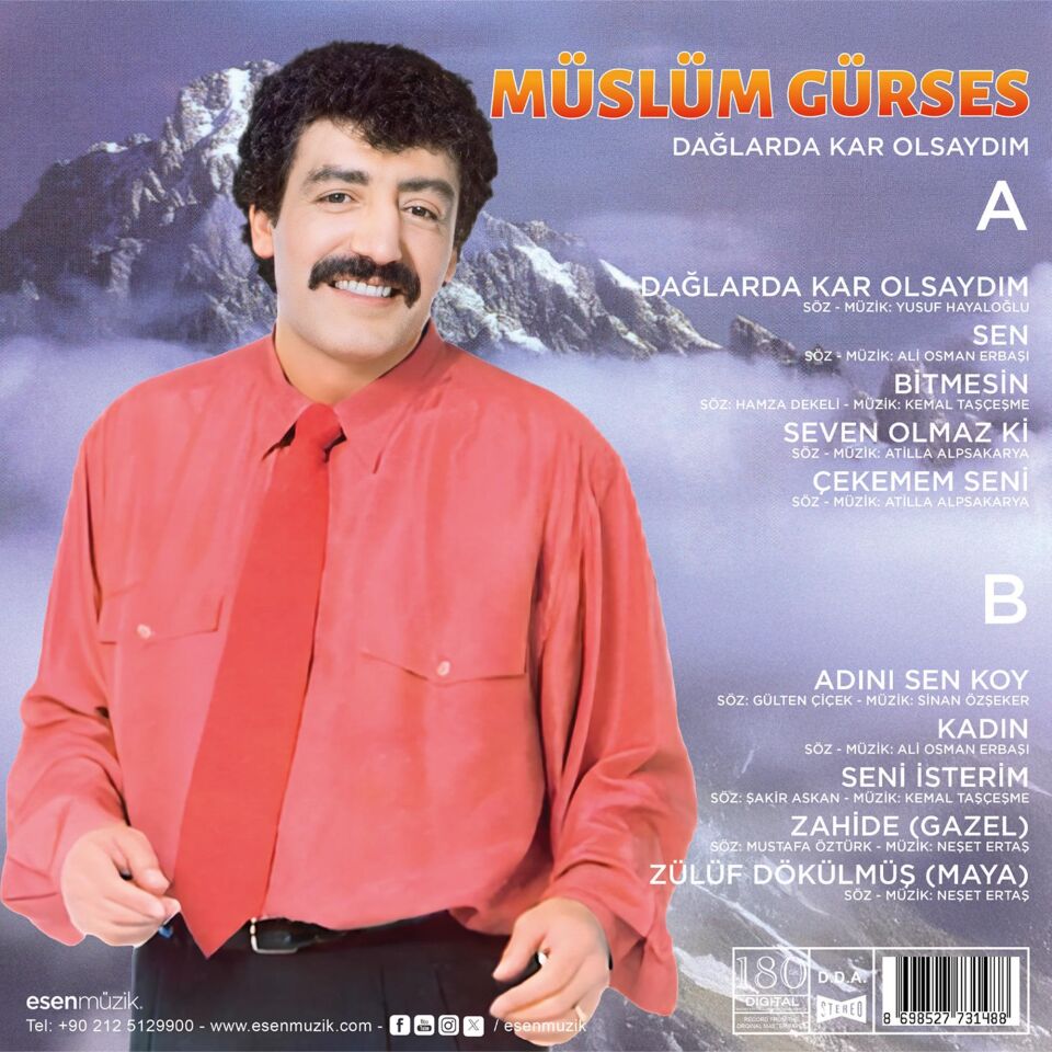 MÜSLÜM GÜRSES - DAĞLARDA KAR OLSAYDIM (1993) - LP 2025 180GR VINYLSIFIR PLAK