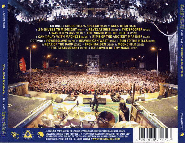 IRON MAIDEN – FLIGHT 666 / THE ORIGINAL SOUNDTRACK (2009) - 2CD REISSUE JEWEL CASE AMBALAJINDA SIFIR