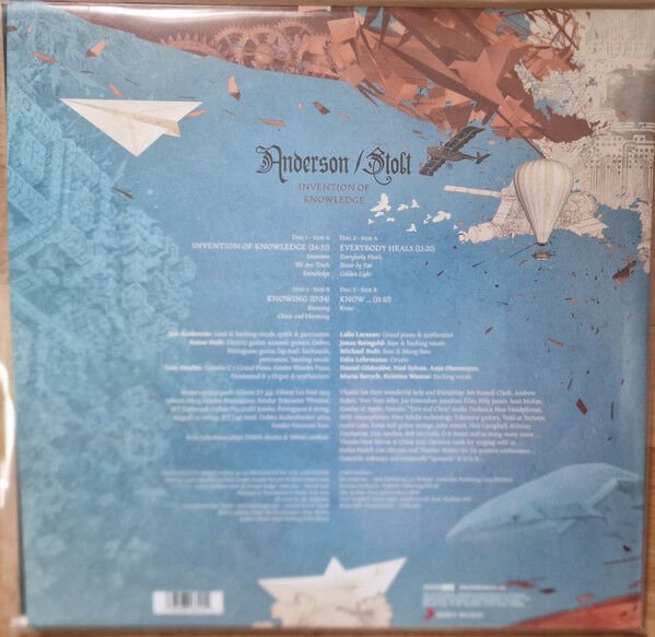 JON ANDERSON / ROINE STOLT – INVENTION OF KNOWLEDGE (2023) 2xLP TRANSPARENT ORANGE VINYL SIFIR PLAK