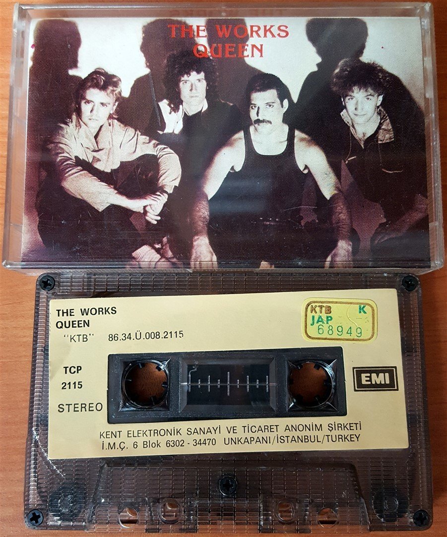QUEEN - THE WORKS (1986) KENT CASSETTE MADE IN TURKEY ''USED'' PAPER LABEL