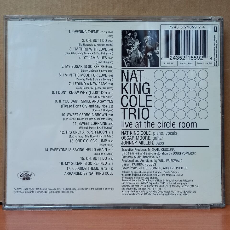 THE NAT KING COLE TRIO – LIVE AT THE CIRCLE ROOM (1999) - CD 2.EL
