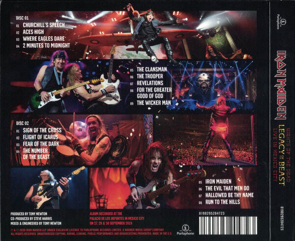 IRON MAIDEN – NIGHTS OF THE DEAD, LEGACY OF THE BEAST: LIVE IN MEXICO CITY (2020) - 2CD DIGIPAK AMBALAJINDA SIFIR