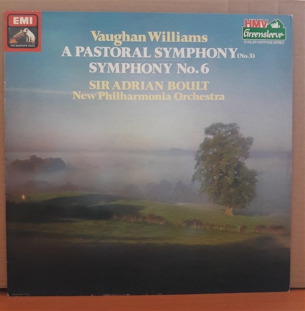 VAUGHAN WILLIAMS: A PASTORAL SYMPHONY, SYMPHONY NO.6, NEW PHILHARMONIA ORCHESTRA, ADRIAN BOULT (1985) - LP 2.EL PLAK