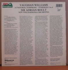 VAUGHAN WILLIAMS: A PASTORAL SYMPHONY, SYMPHONY NO.6, NEW PHILHARMONIA ORCHESTRA, ADRIAN BOULT (1985) - LP 2.EL PLAK