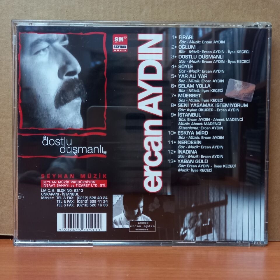 ERCAN AYDIN - DOSTLU DÜŞMANLI (2000) - CD 2.EL