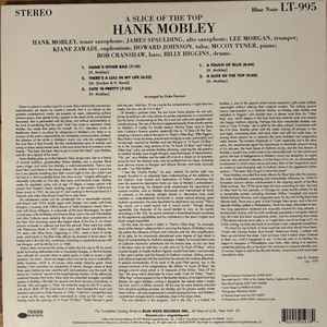 HANK MOBLEY – A SLICE OF THE TOP (1979) - LP 2024 REISSUE 180GR GATEFOLD TONE POET SERIES SIFIR PLAK