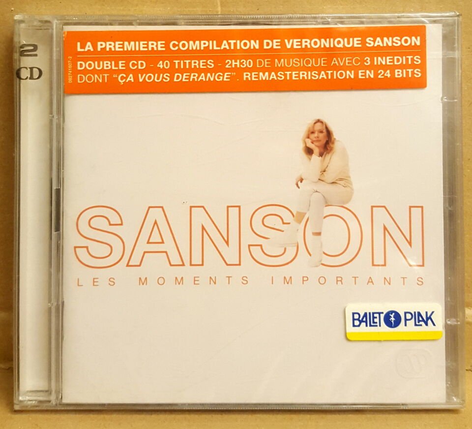 VERONIQUE SANSON - LES MOMENTS IMPORTANTS (2001) - 2CD FRENCH POP CHANSON SIFIR
