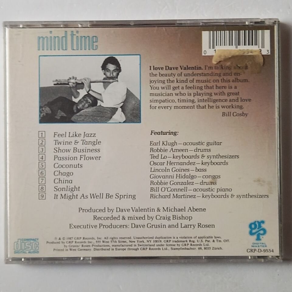 DAVE VALENTIN – MIND TIME (1987) - CD 2.EL