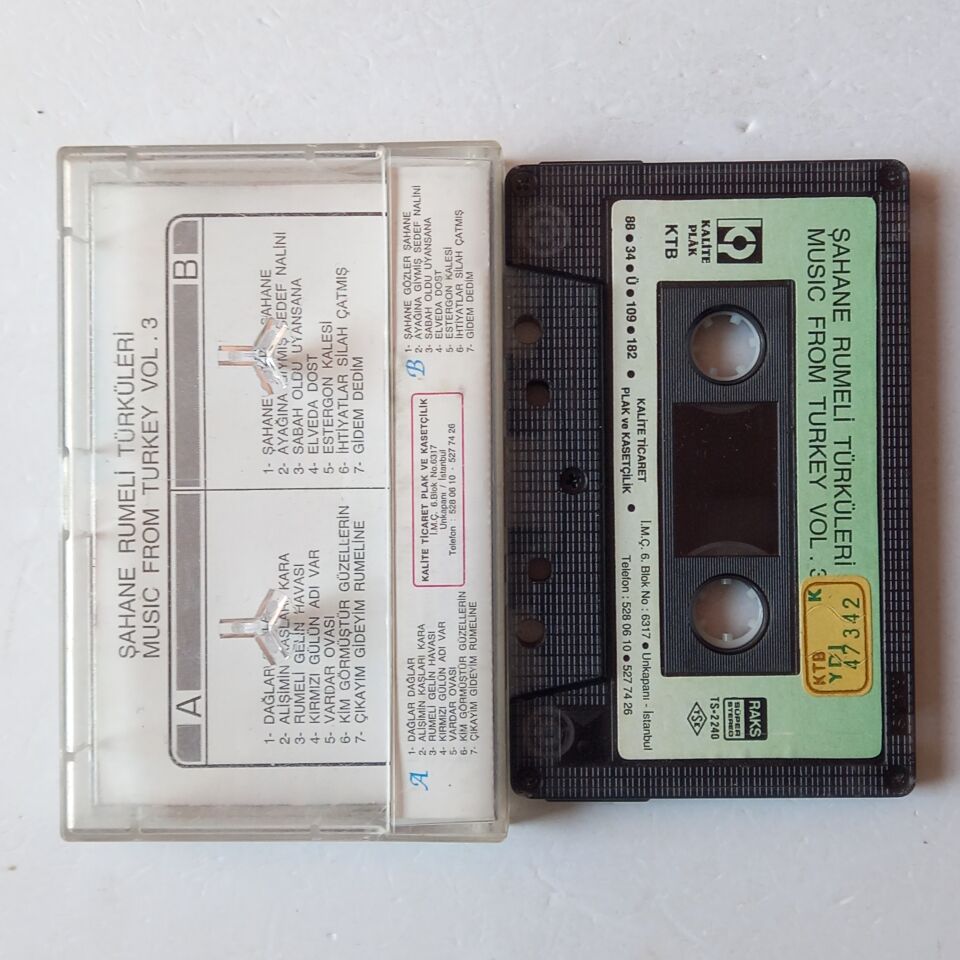 ŞAHANE RUMELİ TÜRKÜLERİ / MUSIC FROM TURKEY VOL. 3 (1988) - KASET 2.EL
