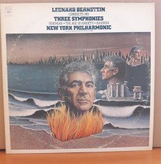 LEONARD BERNSTEIN CONDUCTS HIS THREE SYMPHONIES / NEW YORK PHILHARMONIC (1974) - 2LP 2.EL PLAK