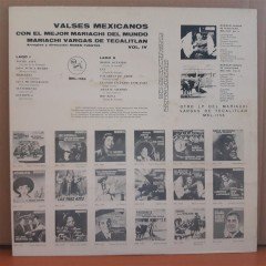 VALSES MEXICANOS - MARIACHI VARGAS DE TECALITLAN - LP 2.EL PLAK