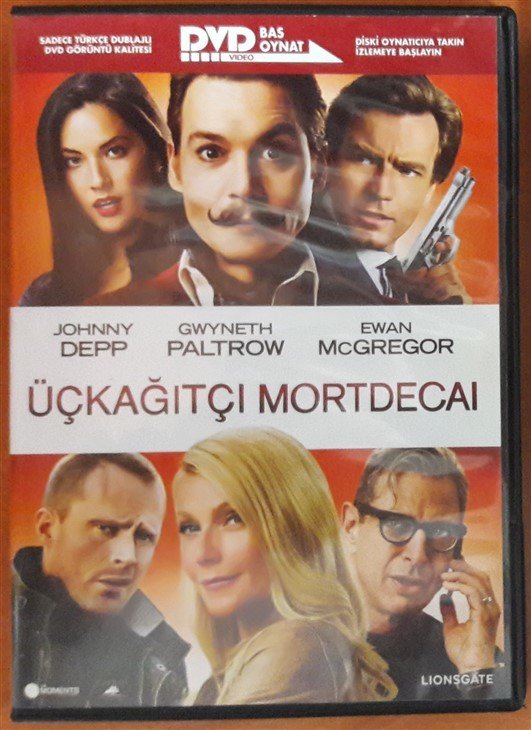 ÜÇKAĞITÇI - MORTDECAI - JOHNNY DEPP - GWYNETH PALTROW - EWAN McGREGOR - BAS OYNAT DVD 2.EL