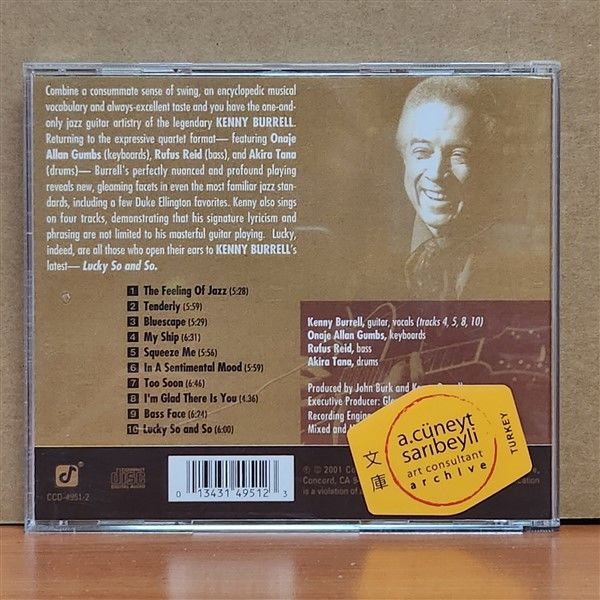 KENNY BURRELL – LUCKY SO AND SO (2001) - CD 2.EL