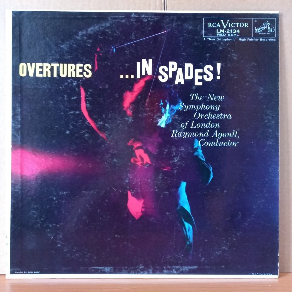 OVERTURES ...IN SPADES! / THE NEW SYMPHONY ORCHESTRA OF LONDON, RAYMOND AGOULT (1957) - LP 2.EL PLAK