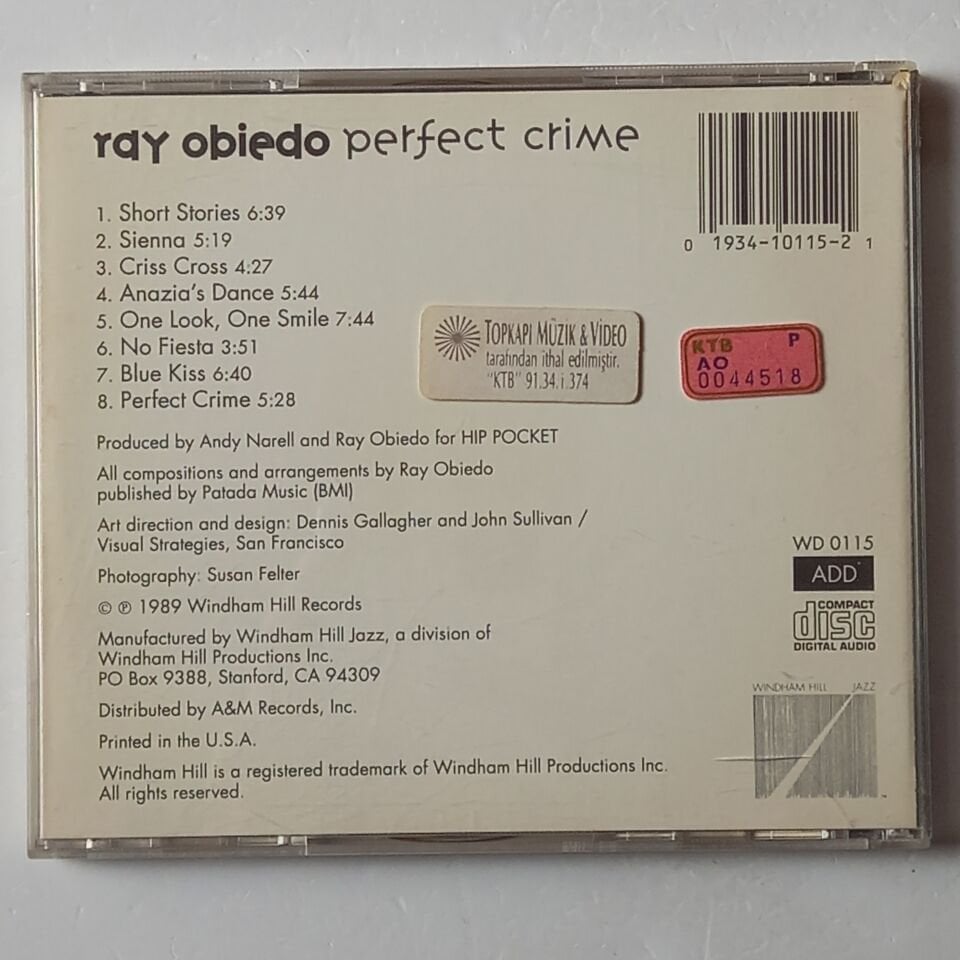 RAY OBIEDO – PERFECT CRIME (1989) - CD 2.EL