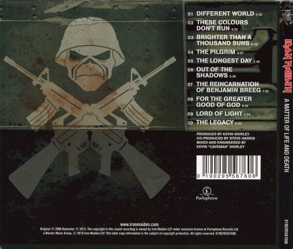 IRON MAIDEN – A MATTER OF LIFE AND DEATH (2006) - CD REMASTERED 2019 REISSUE DIGIPAK AMBALAJINDA SIFIR
