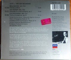 SIR GEORG SOLTI - THE LAST RECORDING / BARTOK, KODALY, WEINER / BUDAPEST FESTIVAL ORCHESTRA (1998) DECCA CD SIFIR
