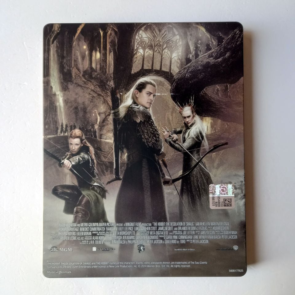 THE HOBBIT: THE DESOLATION OF SMAUG 3D - IAN MCKELLEN, MARTIN FREEMAN, RICHARD ARMITAGE - YÖN.: PETER JACKSON - 4BLU-RAY  STEELBOOK METAL KUTU 2.EL