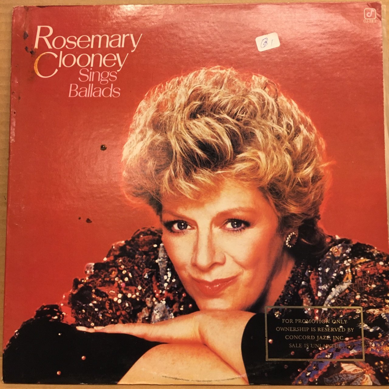 ROSEMARY CLOONEY - SINGS BALLADS 1985 CONCORD 2.EL PLAK
