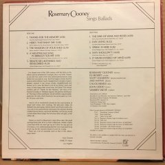 ROSEMARY CLOONEY - SINGS BALLADS 1985 CONCORD 2.EL PLAK