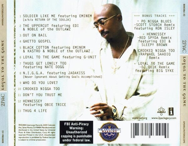 2PAC – LOYAL TO THE GAME (2004) - CD REISSUE JEWEL CASE AMBALAJINDA SIFIR
