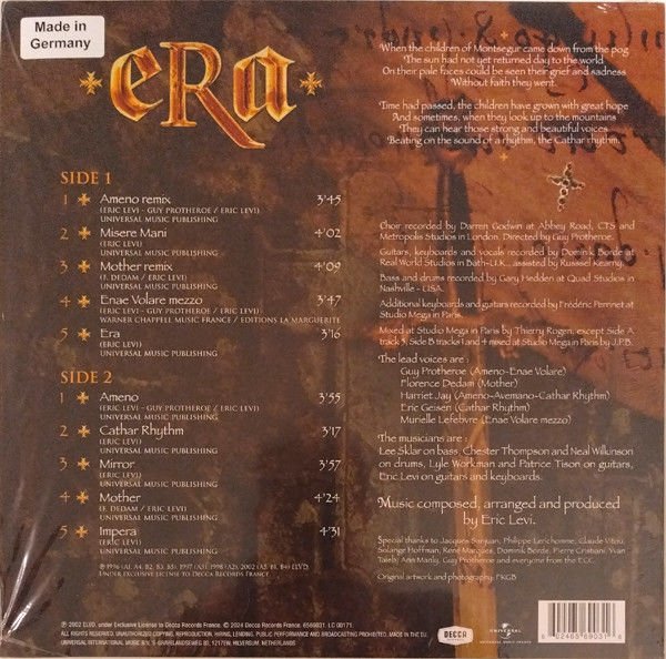 ERA - ERA (1996) - LP 2024 GOLD COLOURED EDITION EDITION SIFIR PLAK
