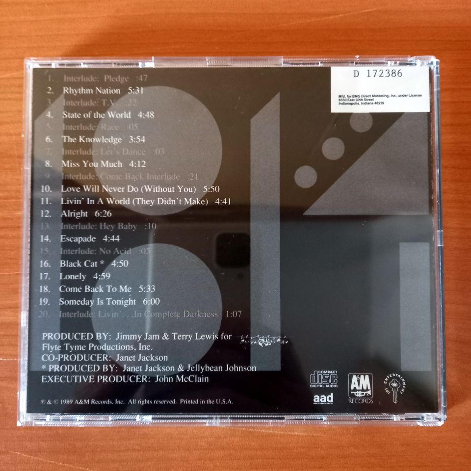 JANET JACKSON – RHYTHM NATION 1814 (1989) - CD 2.EL