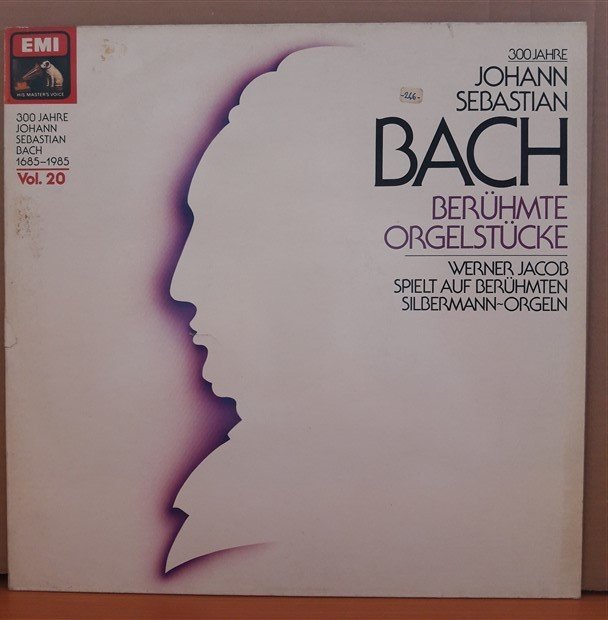 BACH - BERÜHME ORGELSTÜCKE / WERNER JACOB (1971) - LP 2.EL PLAK