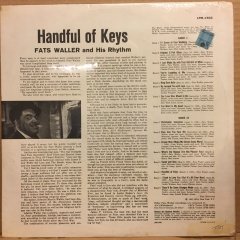 FATS WALLER & HIS RHYTHM - HANDFUL OF KEYS 1957 SIFIR PLAK PLAK