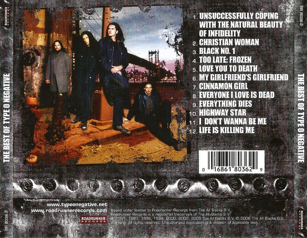TYPE O NEGATIVE – THE BEST OF TYPE O NEGATIVE (2010) - CD COMPILATION REISSUE SIFIR