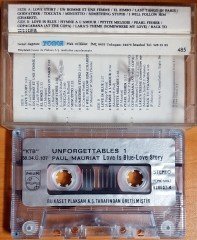 UNFORGETTABLES 1 / PAUL MAURIAT - LOVE IS BLUE / LOVE STORY (1988) PLAKSAN KASET 2.EL