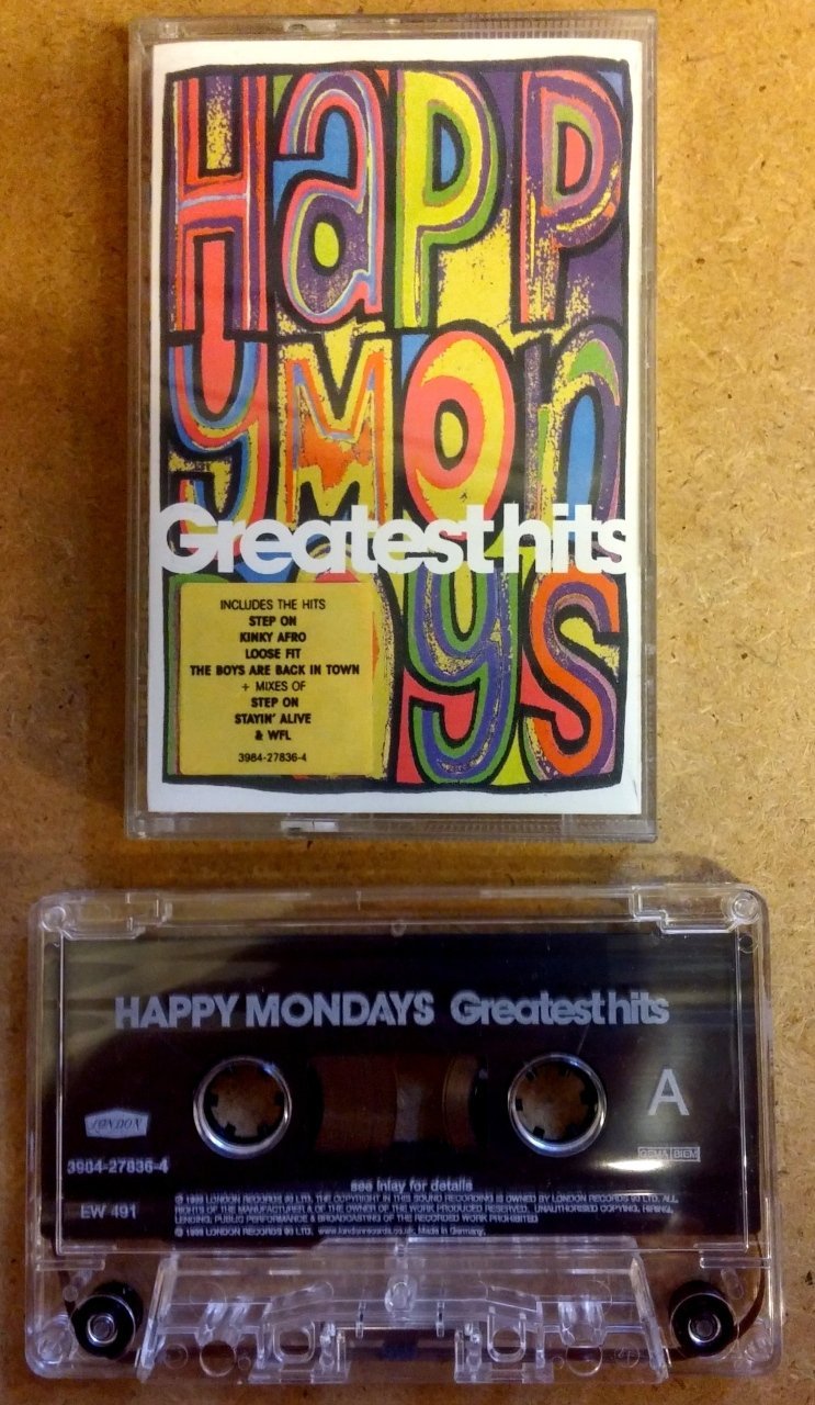 HAPPY MONDAYS GREATEST HITS CASSETTE (1999) MADE IN GERMANY ''USED''