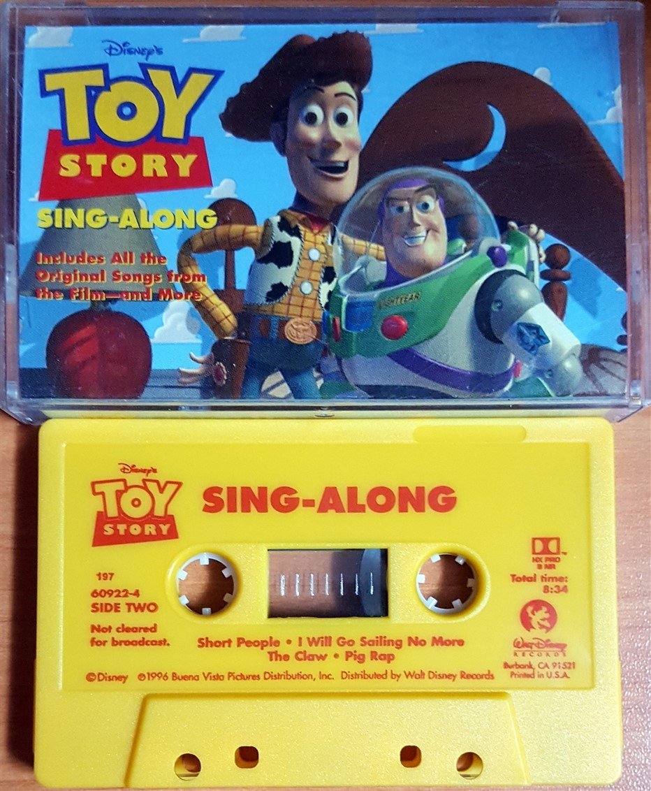 TOY STORY SING-ALONG / DISNEY SOUNDTRACK (1996) MADE IN USA KASET 2.EL