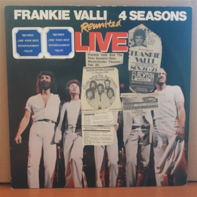 FRANKIE VALLI THE 4 SEASONS -  REUNITED LIVE (1981) - 2LP 2.EL PLAK