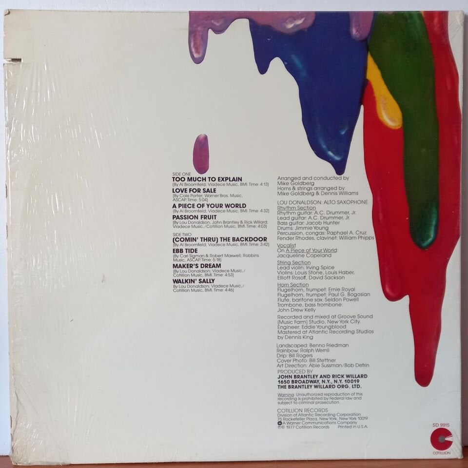 LOU DONALDSON – COLOR AS A WAY OF LIFE (1977) - LP 2.EL PLAK
