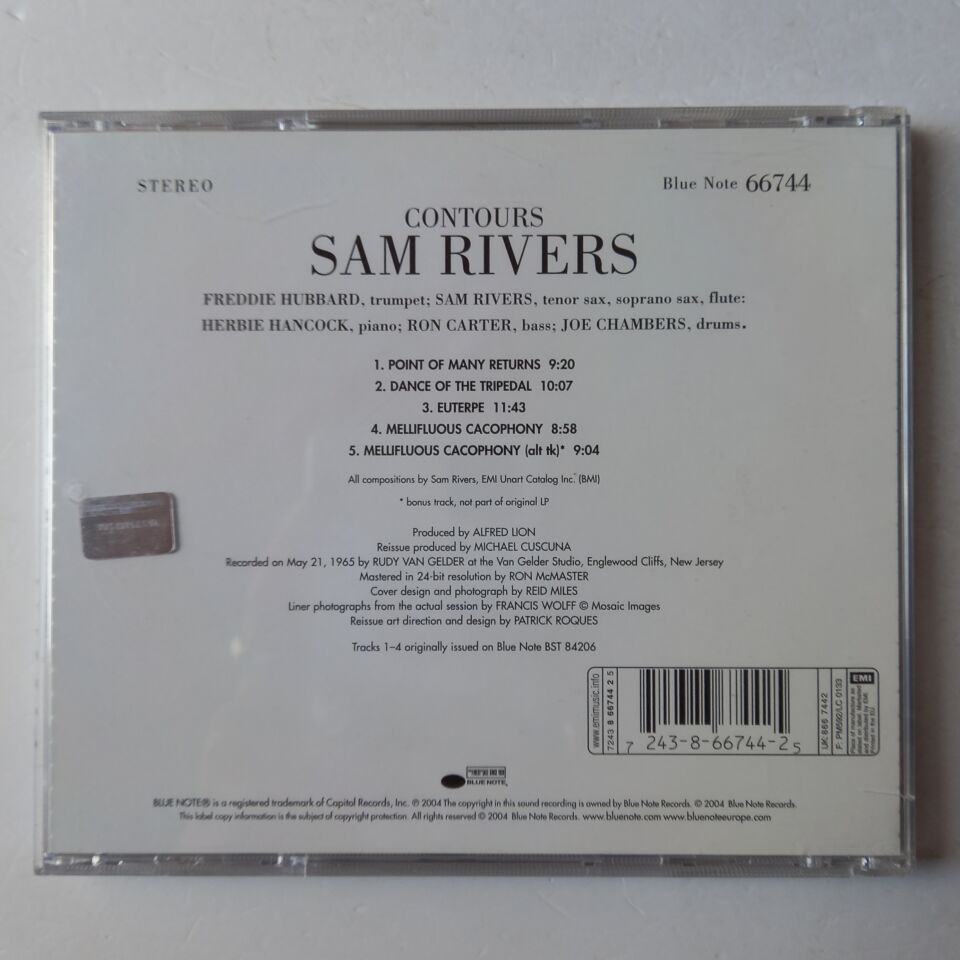 SAM RIVERS – CONTOURS (1967) - CD 2004 REMASTERED REISSUE 2.EL