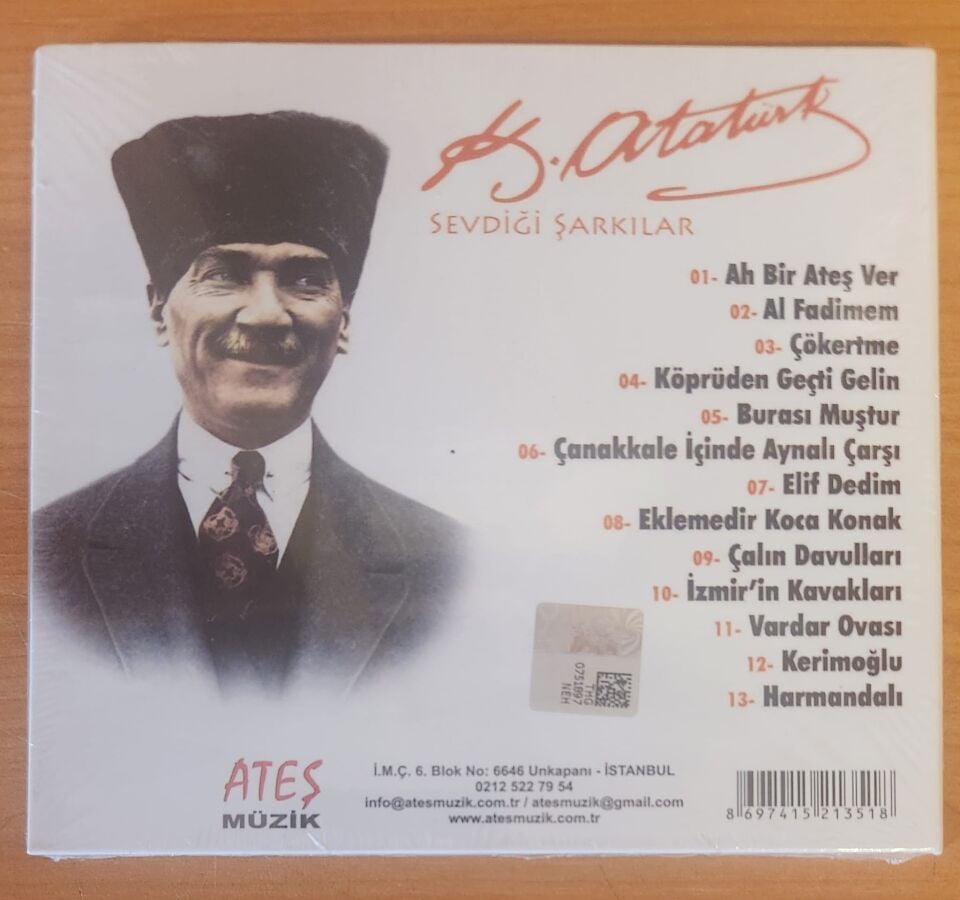 ATATÜRK'ÜN SEVDIĞI ŞARKILAR 2 / OĞUZ TURGUTGENÇ, LINDA ÇANDIR (2012) - CD 2023 DIGIPAK AMBALAJINDA SIFIR