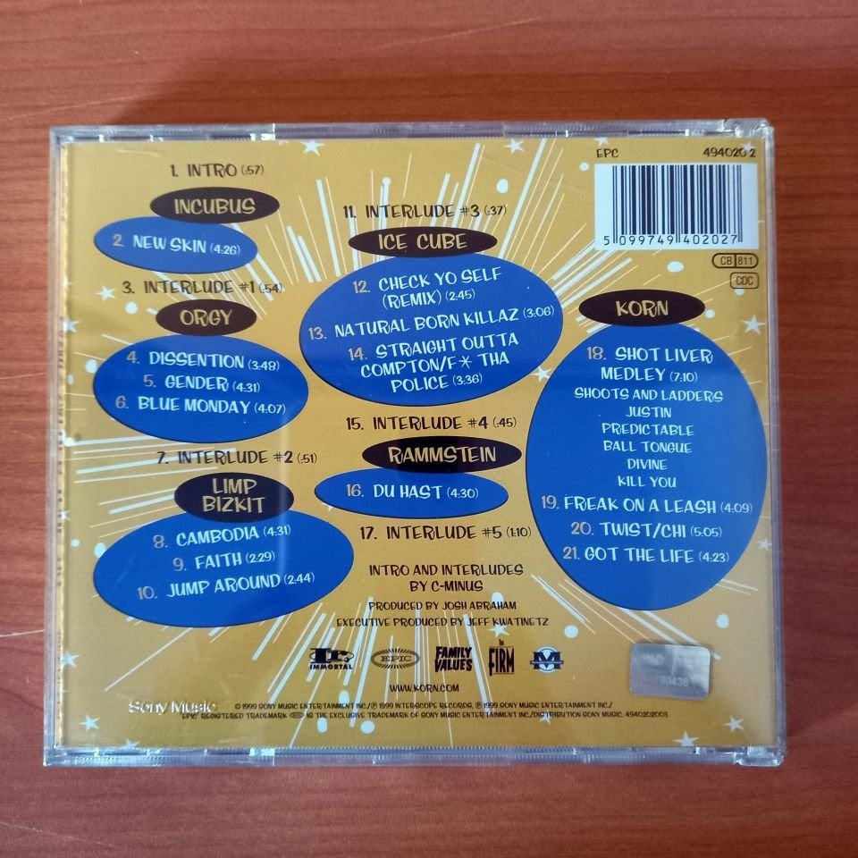 FAMILY VALUES TOUR '98 / KORN, RAMMSTEIN, ICE CUBE, LIMP BIZKIT, ORGY (1999) - CD 2.EL