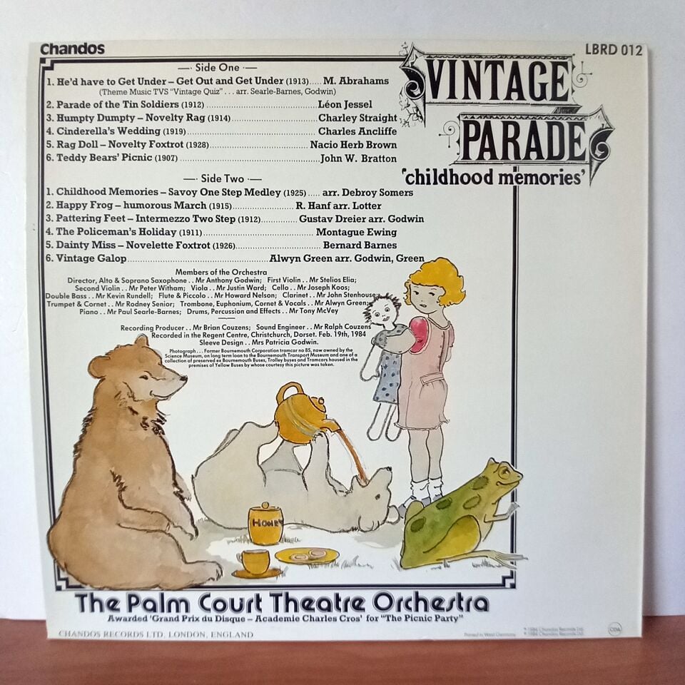 VINTAGE PARADE \'CHILDHOOD MEMORIES\' / THE PALM COURT THEATRE ORCHESTRA DIRECTED BY MR ANTHONY GODWIN (1984) - LP 2.EL PLAK