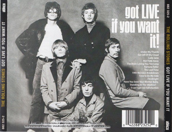 THE ROLLING STONES – GOT LIVE IF YOU WANT IT! (1966) - CD 2002 DSD REMASTERED EDITION AMBALAJINDA SIFIR