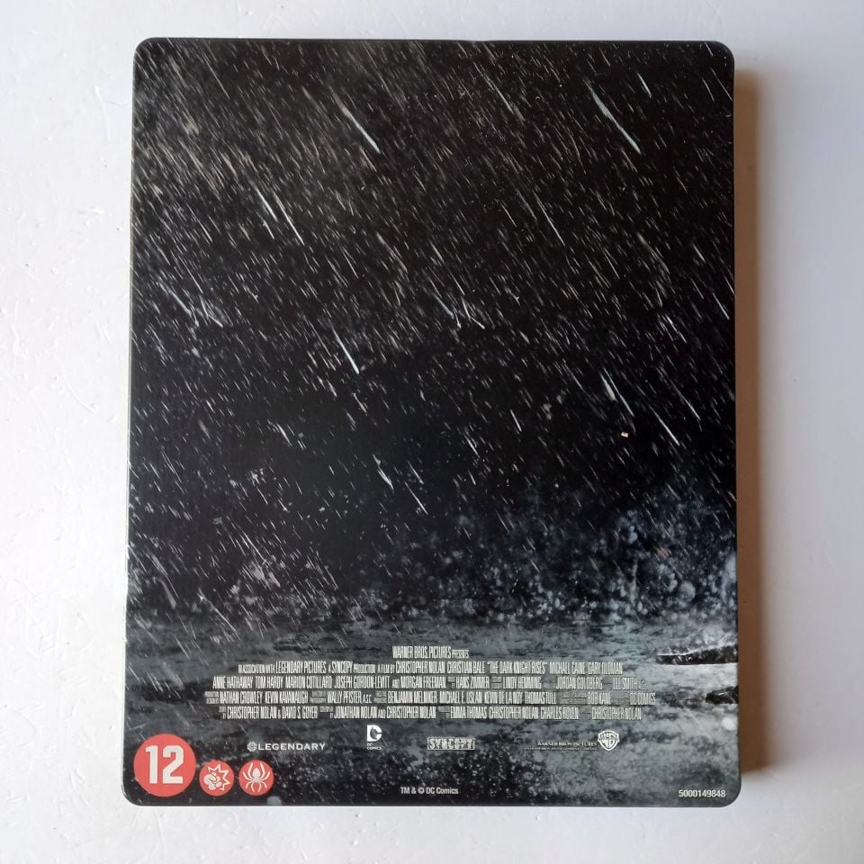 THE DARK NIGHT RISES - CHRISTIAN BALE, MICHAEL CAINE, GARY OLDMAN, TOM HARDY - YÖN.: CHRISTOPHER NOLAN - 2BLU-RAY  STEELBOOK METAL KUTU 2.EL