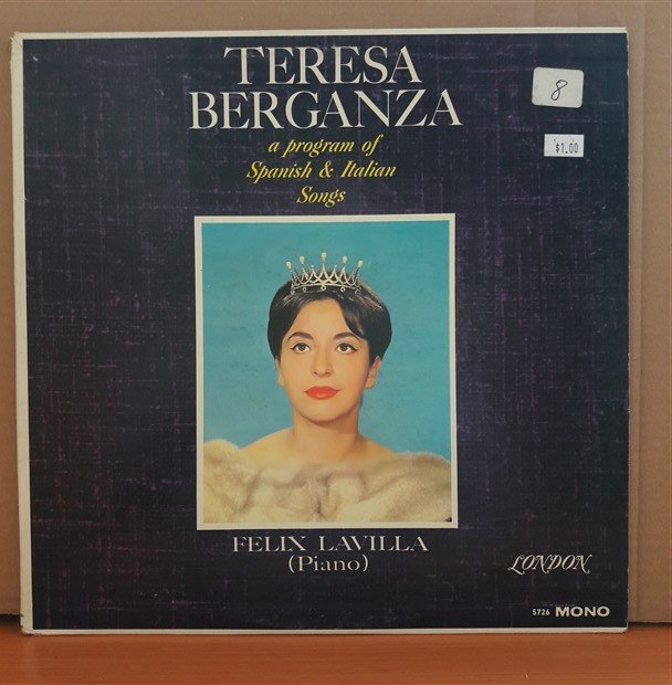 TERESA BERGANZA - A PROGRAM OF SPANISH & ITALIAN SONGS- LP 2.EL PLAK