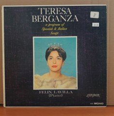 TERESA BERGANZA - A PROGRAM OF SPANISH & ITALIAN SONGS- LP 2.EL PLAK