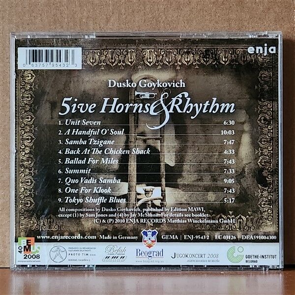 DUSKO GOYKOVICH – 5IVE HORNS & RHYTHM (2010) - CD 2.EL