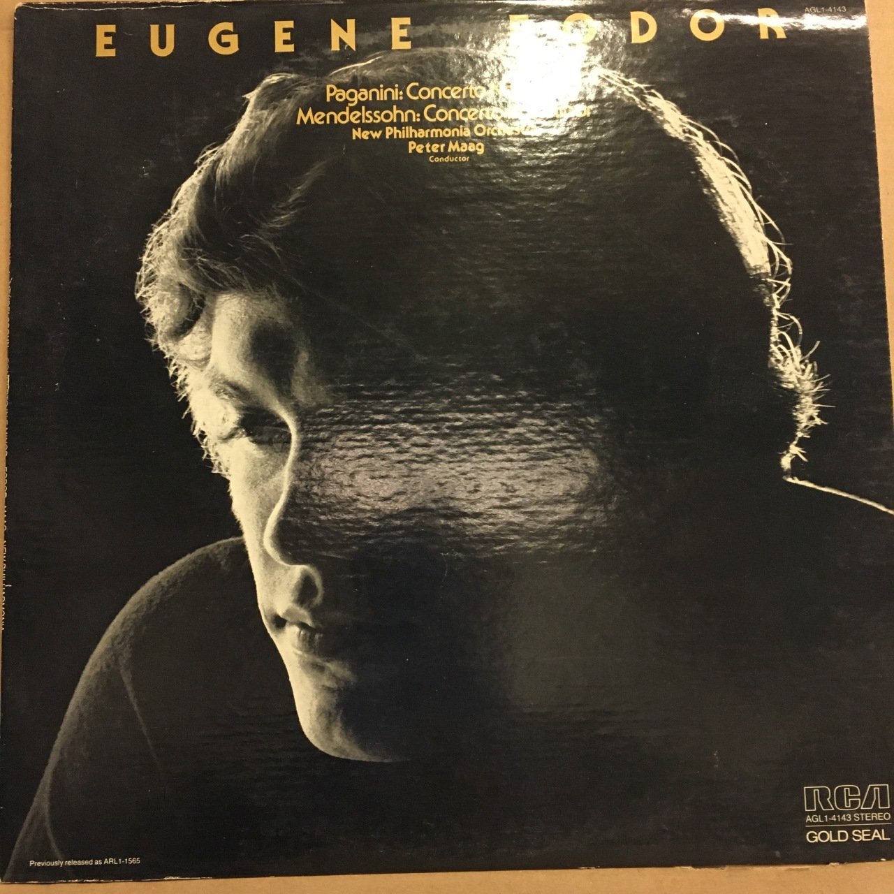 PAGANINI CONCERTO NO.1 / MENDELSSOHN CONCERTO IN E MINOR, EUGENE FODOR, PETER MAAG (1976) REISSUE 2.EL PLAK