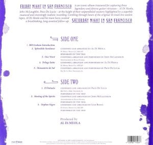 AL DI MEOLA JOHN MCLAUGHLIN PACO DE LUCIA - SATURDAY NIGHT IN SAN FRANCISCO / 1980 LIVE RECORDINGS (2022) - LP SIFIR PLAK