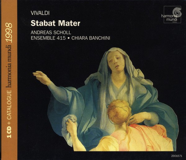 VIVALDI - STABAT MATER / ANDREAS SCHOLL / ENSEMBLE 415 / CHIARA BANCHINI (1998) - CD + 1998 HARMONIA MUNDI CATALOGUE 2.EL