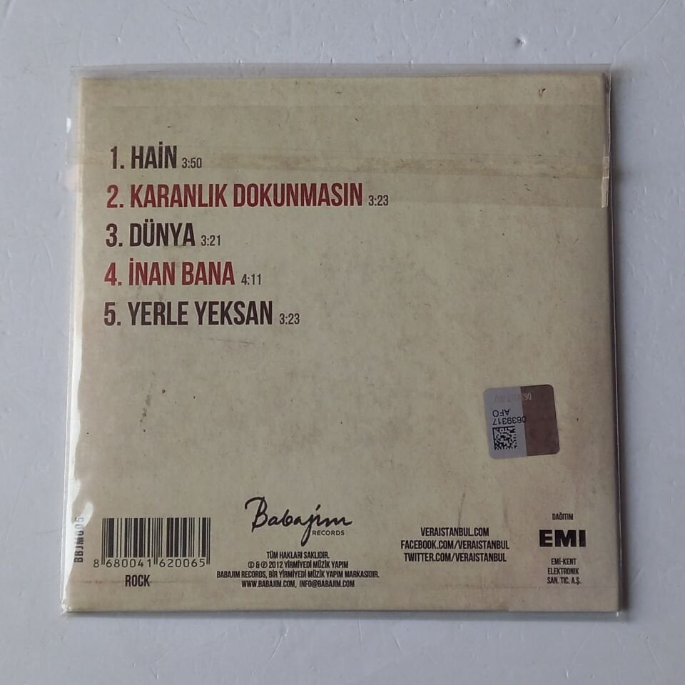 VERA – HAİN (2012) - CD CARD BOARD SLEEVE 2.EL