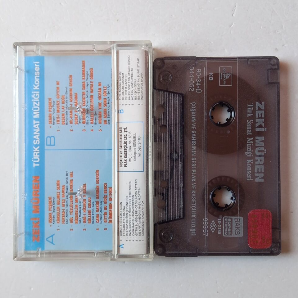 ZEKİ MÜREN - TÜRK SANAT MÜZİĞİ KONSERİ (1990) - KASET 2.EL
